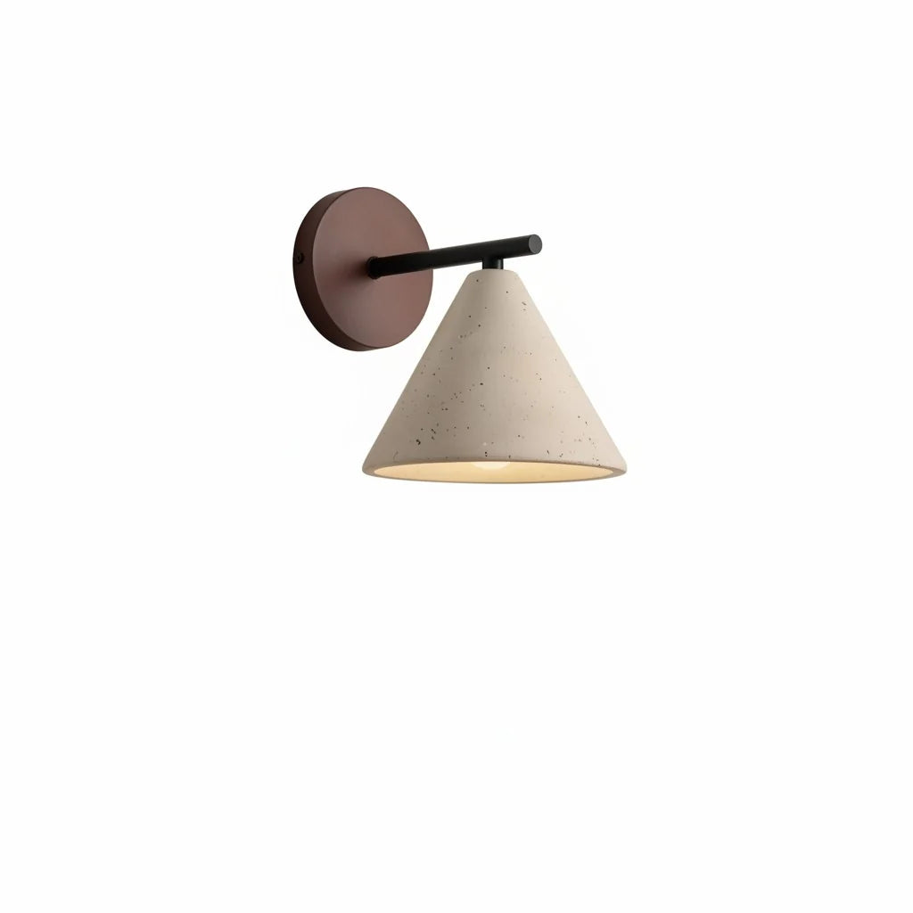 Lachlan Minimalist Travertine Cone Wall Sconce 8