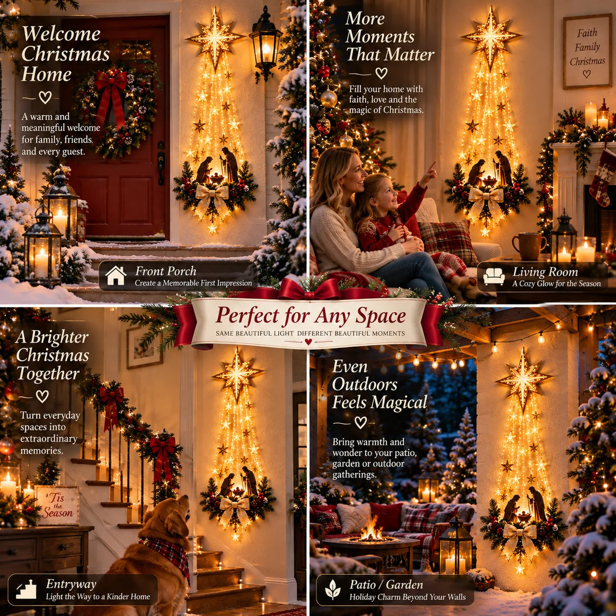 ✨Last Day 90% OFF✨✝️ Bethlehem Star of Faith™ – Lighted Nativity Wall Decor 3