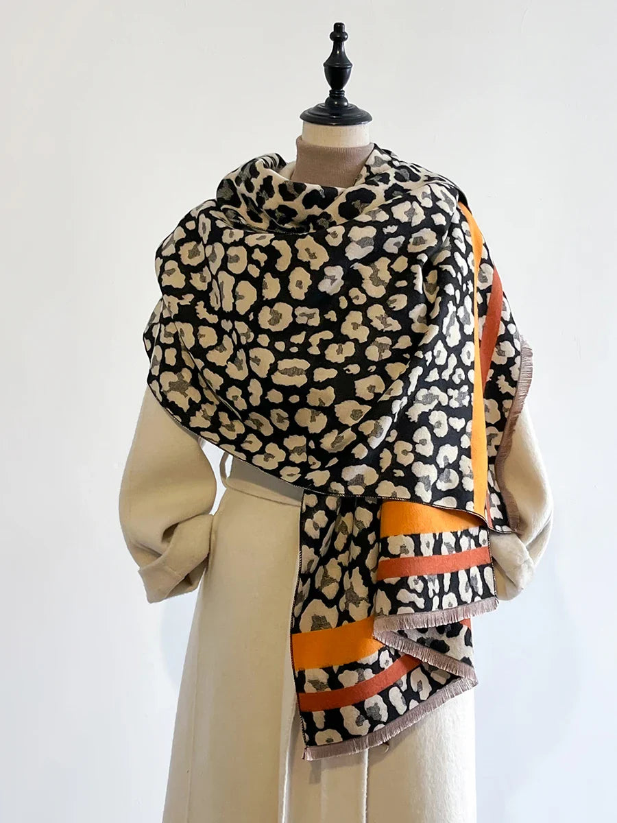 Luxe Dubbelzijdige Zachte Breimix Sjaal voor Dames – Warm & Stijlvol voor de Winter 6