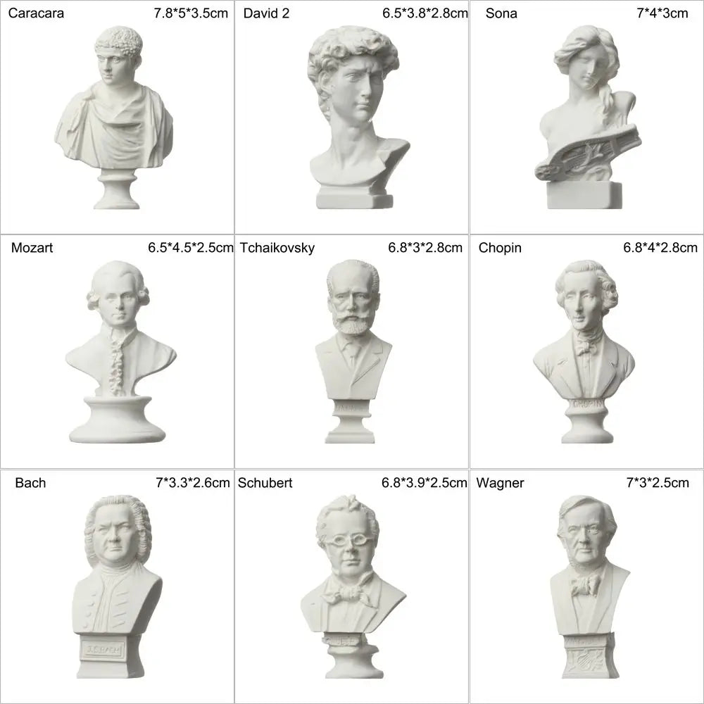 Mini-Gipsbüste 5-7 cm – Odyssee-Büste als Dekorationsgeschenk 6
