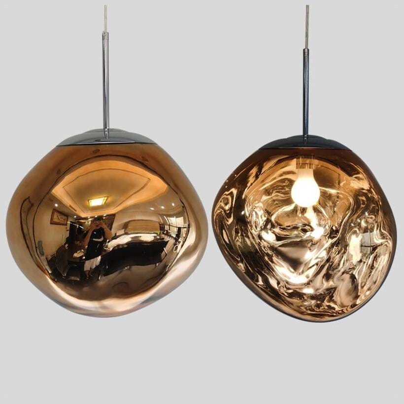 Mirrored pendant light