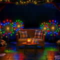 Regenboogkleurige sterrenverlichting voor buiten - veelkleurig vuurwerkeffect voor tuin en pad