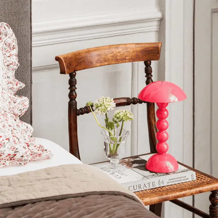 Rechargeable Bobbin LED Lamp with Adjustable Brightness, Watermelon Design, Lacquer Finish 1