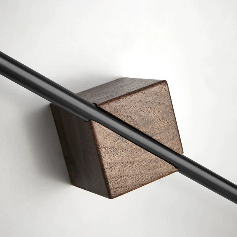 Towel Holder – Minimalist Wall-Mounted Design with Natural Wood Finish