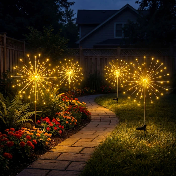 Tuinsteker met sterexplosieverlichting – fonkelend padlicht in multipacks