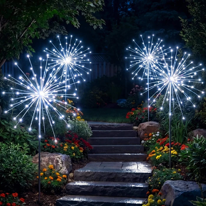 Sterrenlicht op tuinprikker - koelwit fonkelen voor tuinpaden en borders