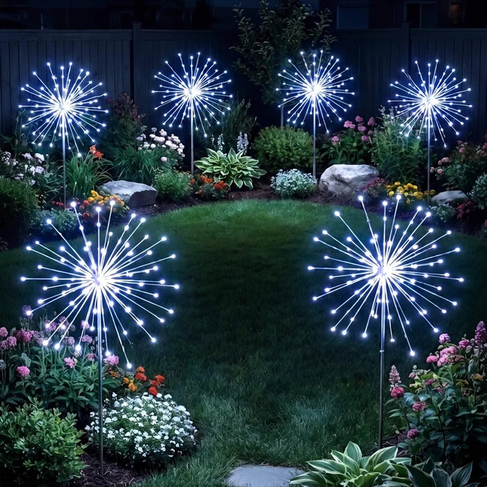 Sterrenlicht op tuinprikker - koelwit fonkelen voor tuinpaden en borders
