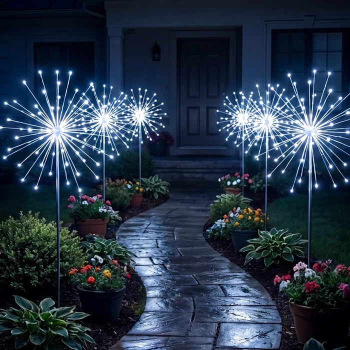 Sterrenlicht op tuinprikker - koelwit fonkelen voor tuinpaden en borders