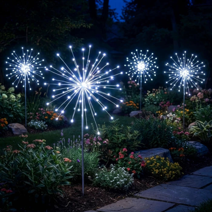 Sterrenlicht op tuinprikker - koelwit fonkelen voor tuinpaden en borders