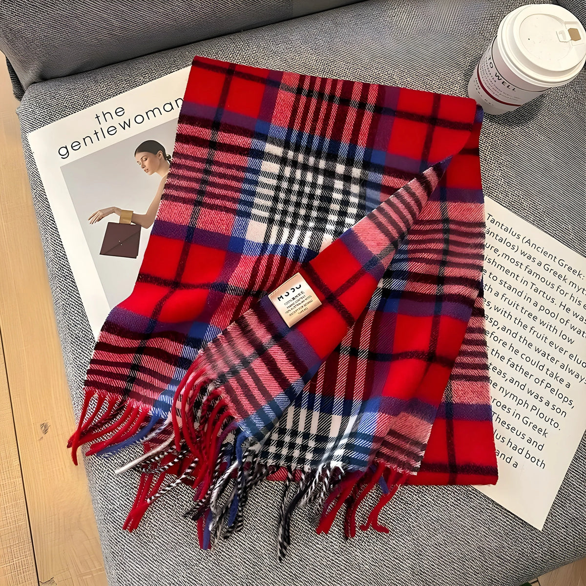 Stylish British Checked Soft Knit Women's Winter Scarf - Victoria 18