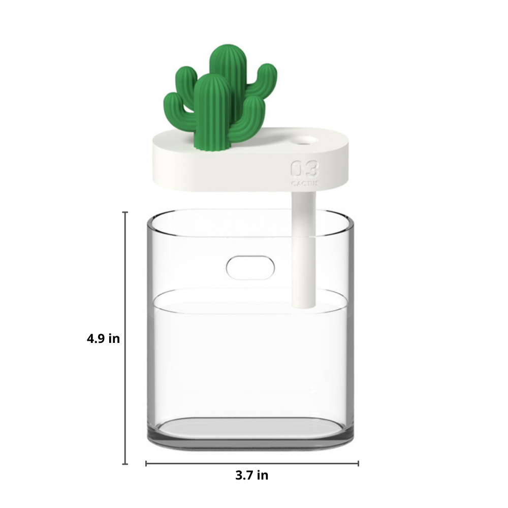 Cactus Aroma Diffuser – Ultrasonic Mist, LED Lighting & 160 ml Tank for Home Use