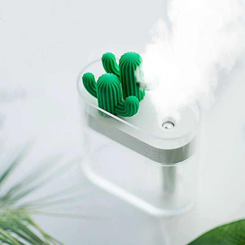 Cactus Aroma Diffuser – Ultrasonic Mist, LED Lighting & 160 ml Tank for Home Use