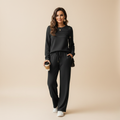 Women’s Comfort Lounge Outfit | 2-Piece Crewneck Top with Soft Pants
