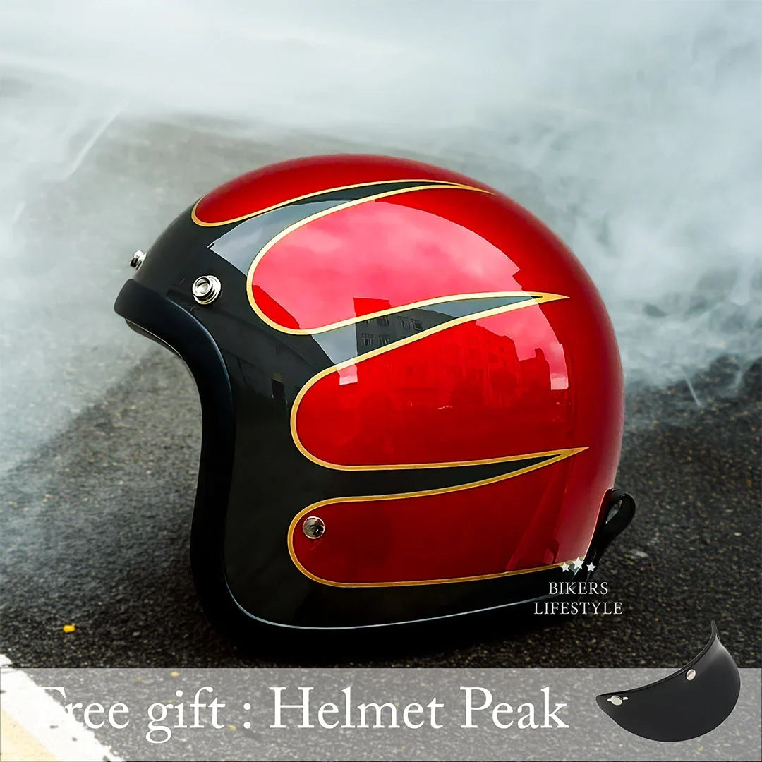 Open-face motorcycle helmet