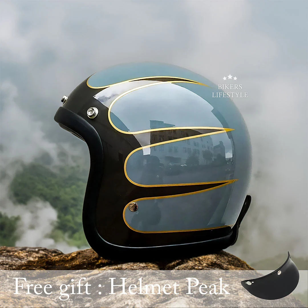 Open-face motorcycle helmet