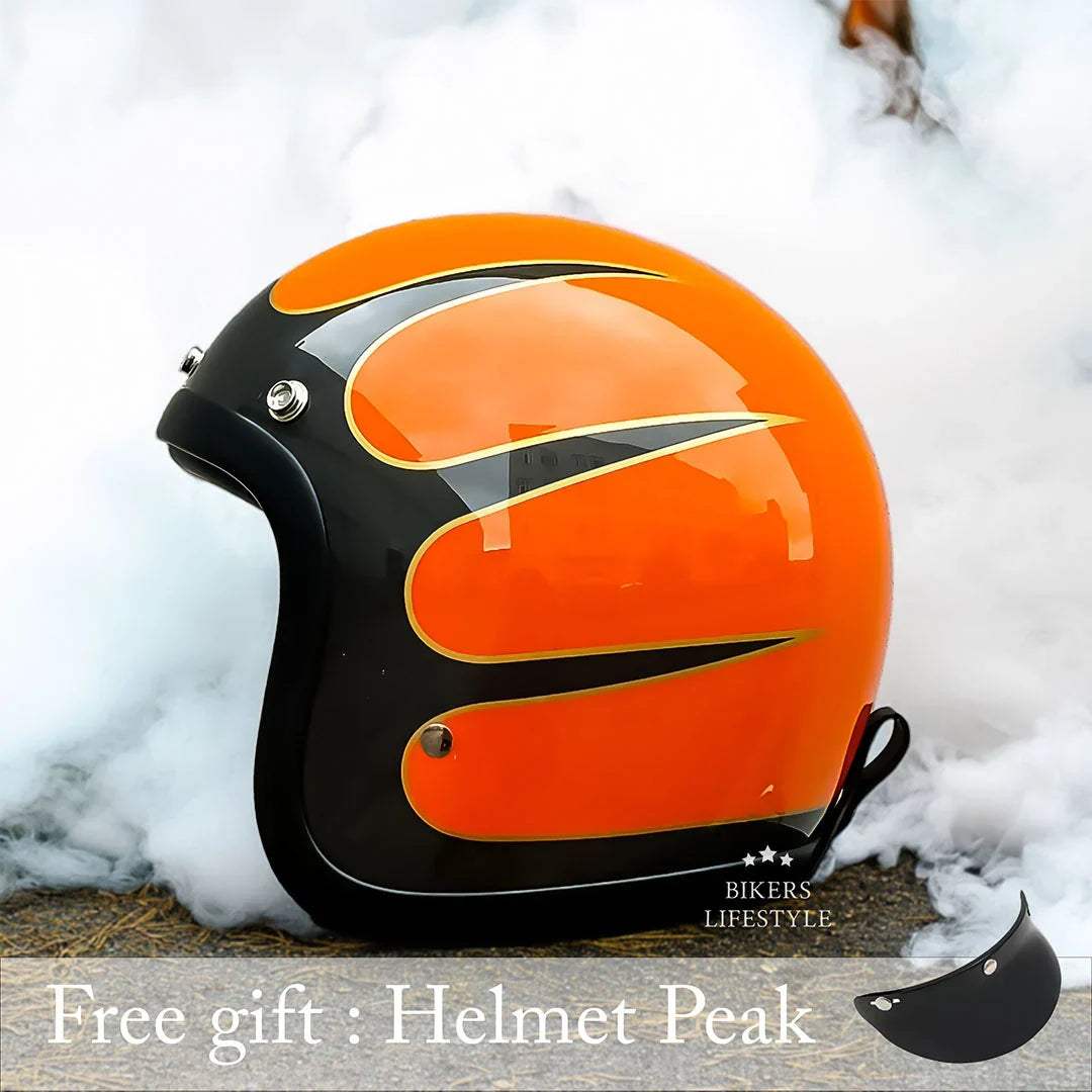 Open-face motorcycle helmet