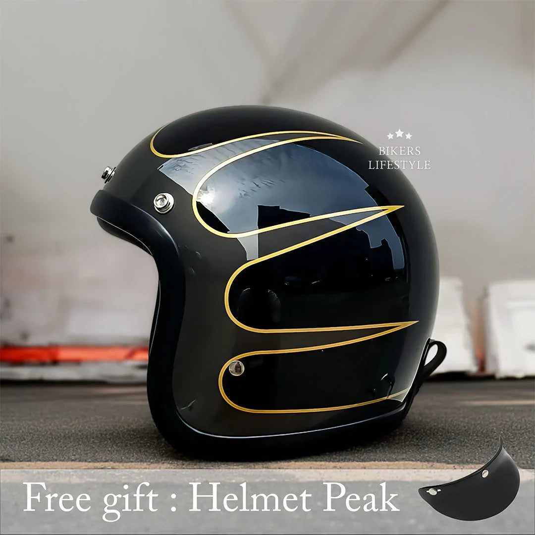 Open-face motorcycle helmet