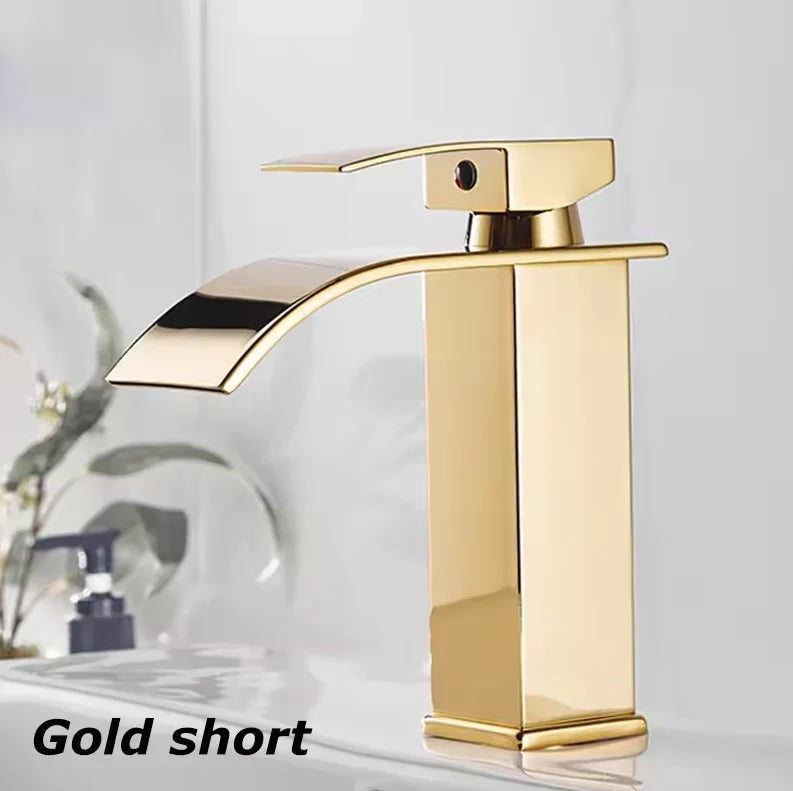 Waterfall bathroom faucet