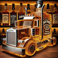 Truck Whiskey Decanter – Glass Semi-Truck Bottle for Home Bar Display