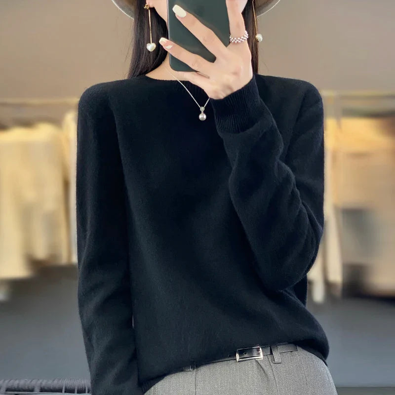 Womens Sweater Soft Knit Crewneck Warm Pullover 12