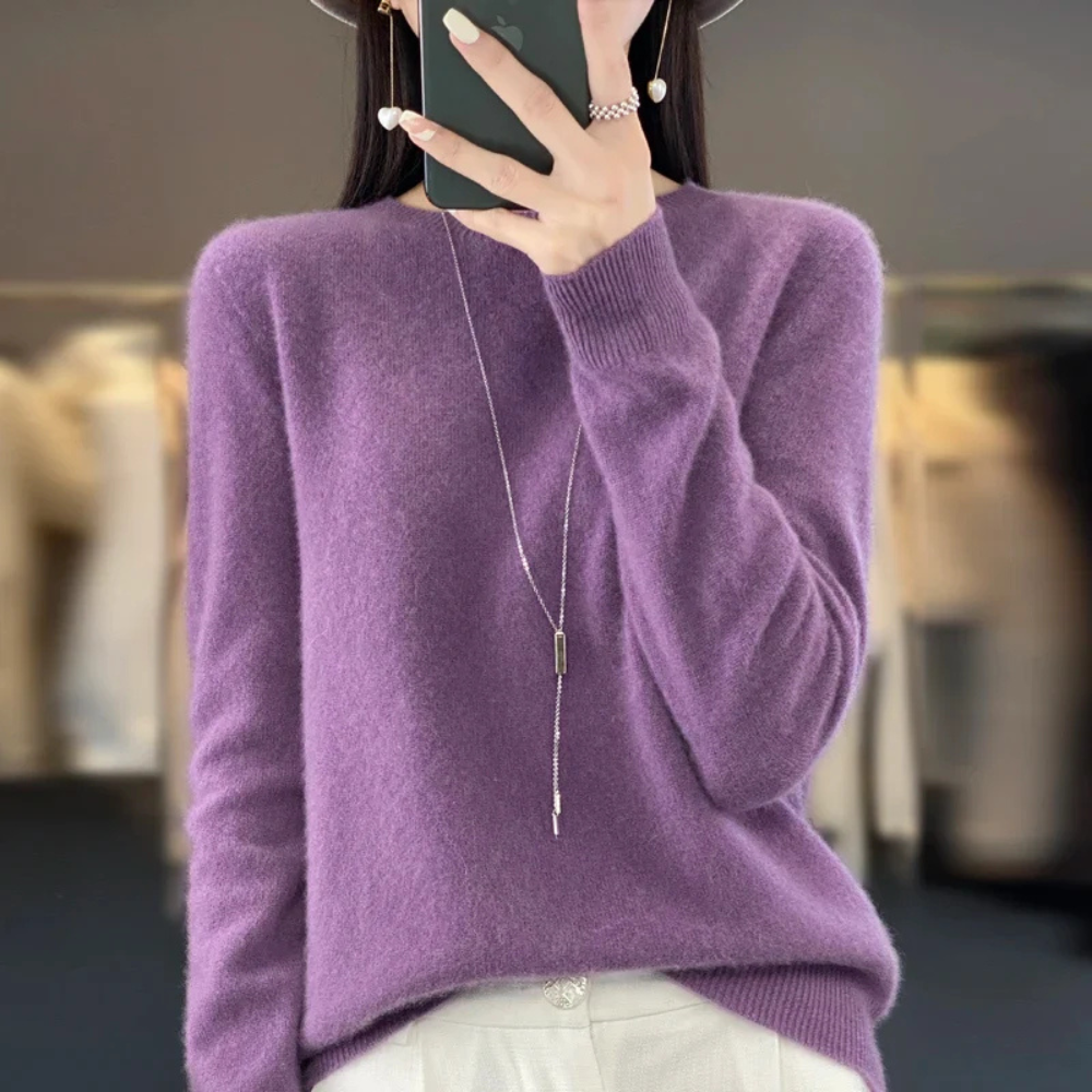 Womens Sweater Soft Knit Crewneck Warm Pullover 14