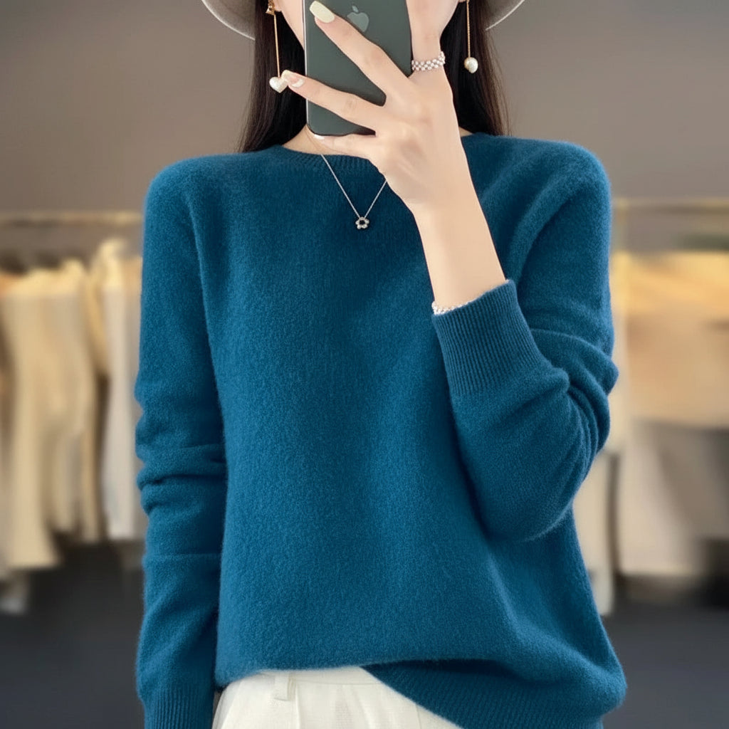 Womens Sweater Soft Knit Crewneck Warm Pullover 6