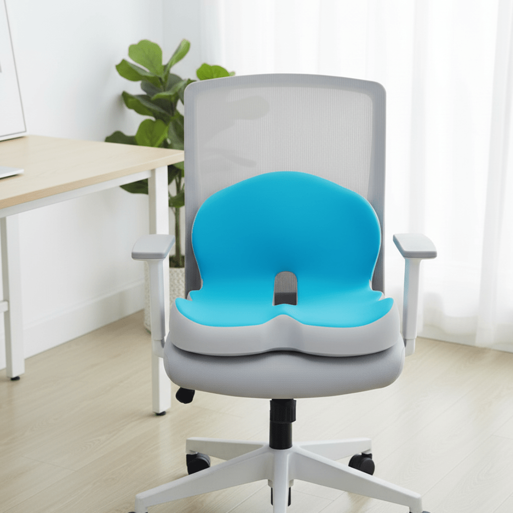 Coussin de siège ergonomique – Confort en mousse à mémoire, base antidérapante et housse lavable