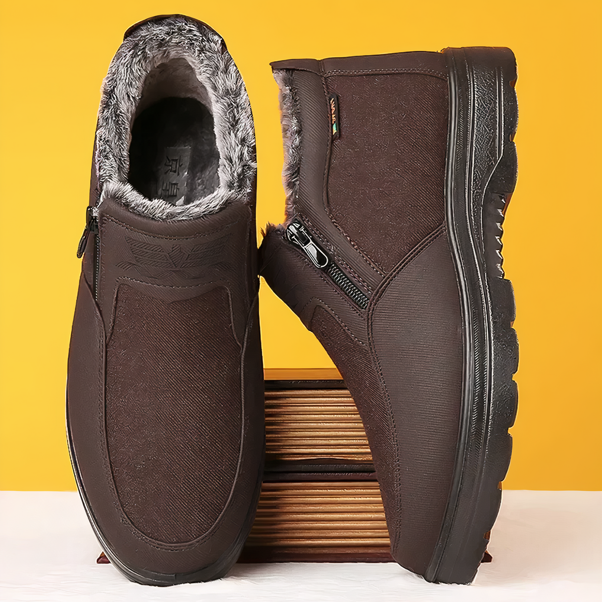 Arctic Pro Winter Boots with Waterproof Leather, Orthopedic Support and Warm Fur Lining
