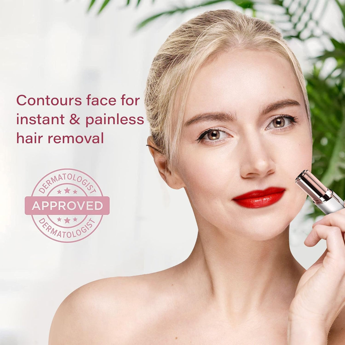 Facial Hair Remover – Gentle Precision Tool with Smooth-Glide Head & Compact Design