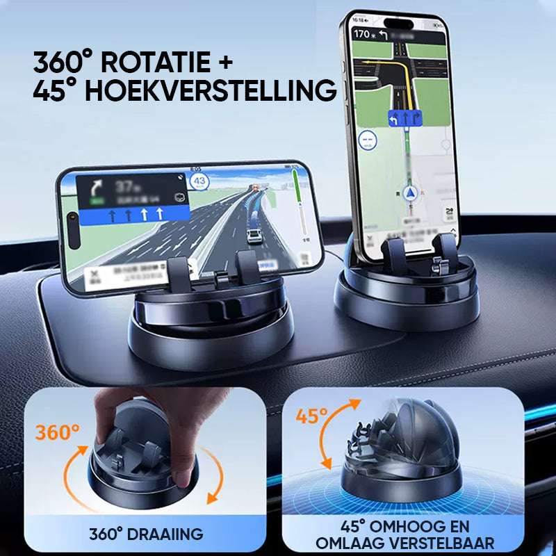 360° Rotating Phone Holder – Universal Dashboard Mount with Secure Non-Slip Grip