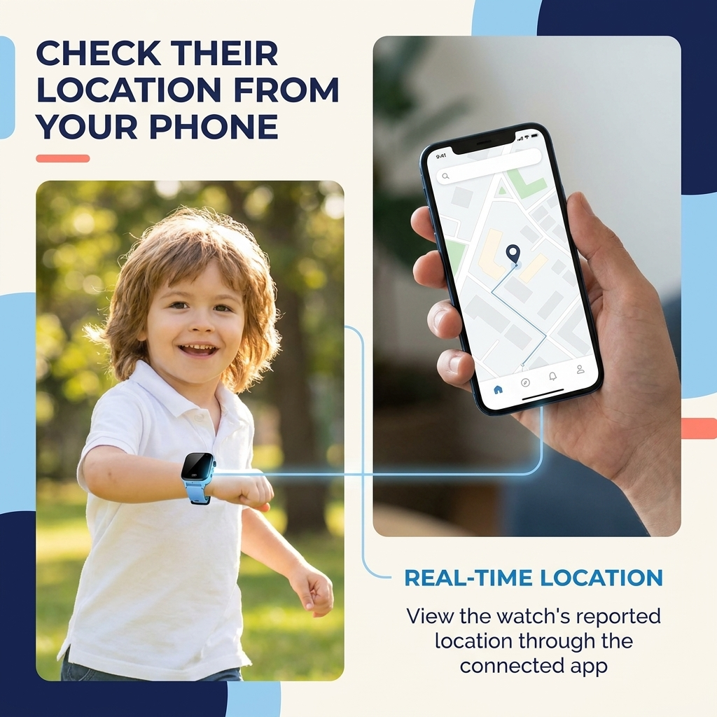 Kids GPS Smart Watch – 4G Calling, SOS Button & Real-Time GPS Tracking