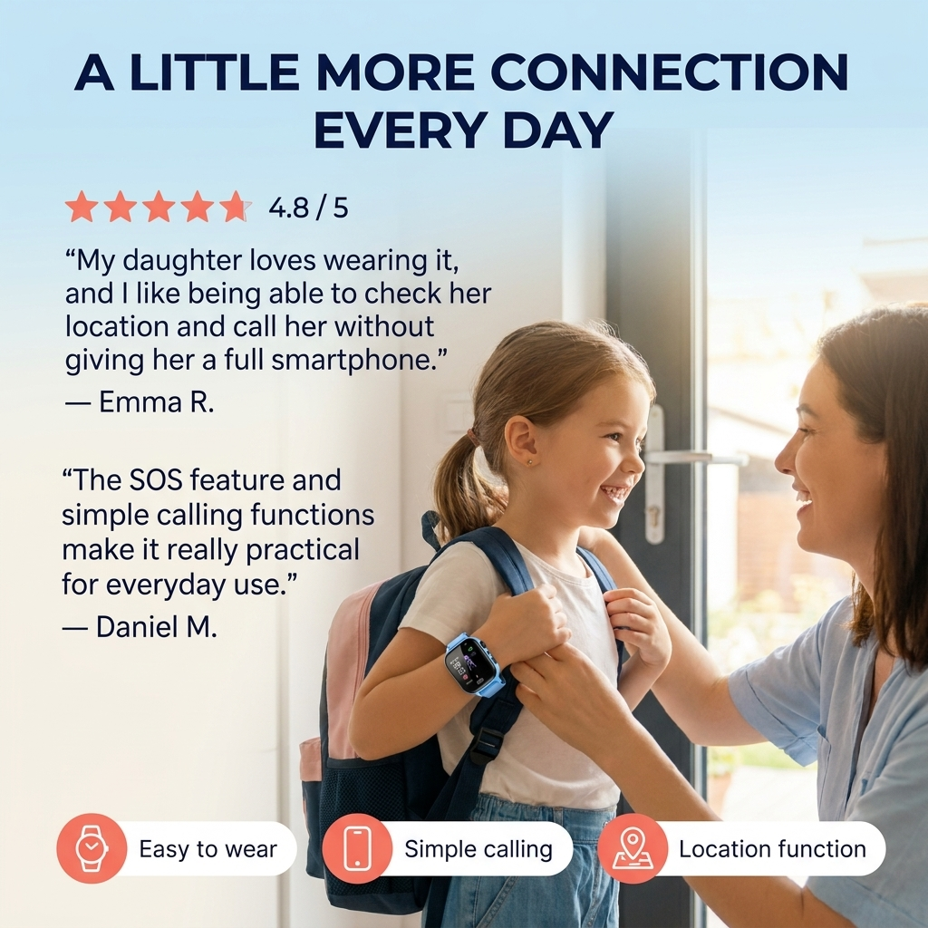 Kids GPS Smart Watch – 4G Calling, SOS Button & Real-Time GPS Tracking