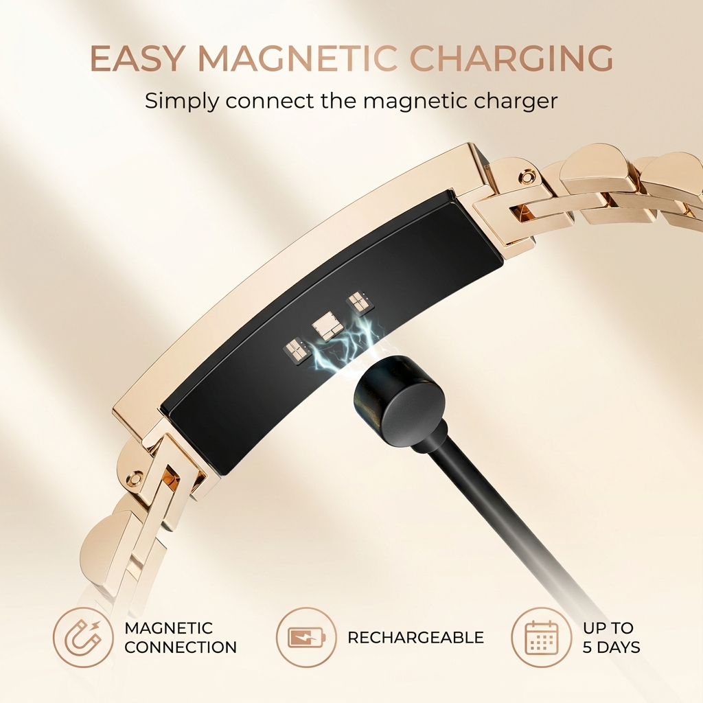 Women's Fitness Tracker – Slim Bracelet with Step and Sleep Logging