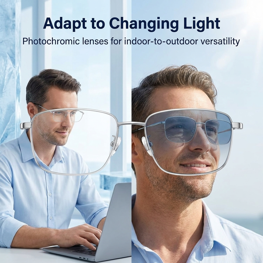 Progressive Multifocal Glasses – Blue Light Photochromic Reading Glasses