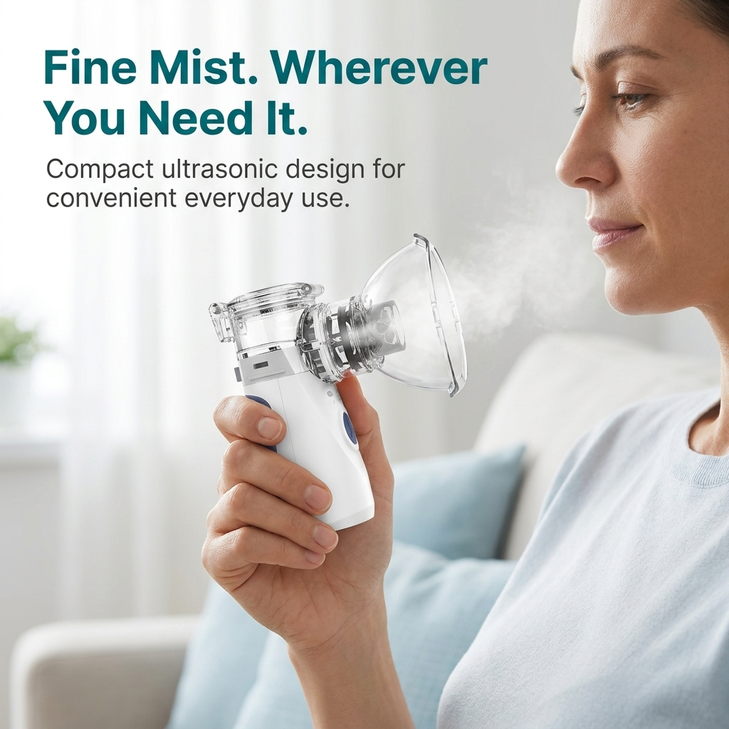 Portable Ultrasonic Nebulizer – Rechargeable, Fine Mist & Compact Design