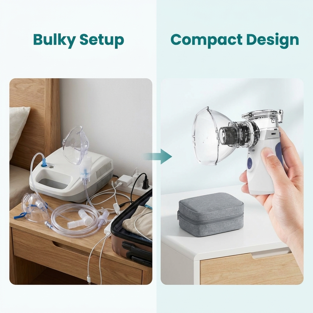Portable Ultrasonic Nebulizer – Rechargeable, Fine Mist & Compact Design