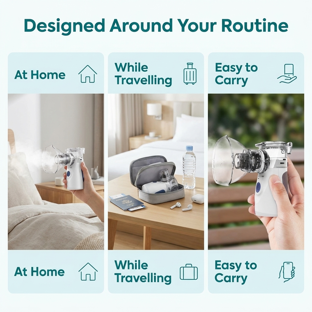 Portable Ultrasonic Nebulizer – Rechargeable, Fine Mist & Compact Design