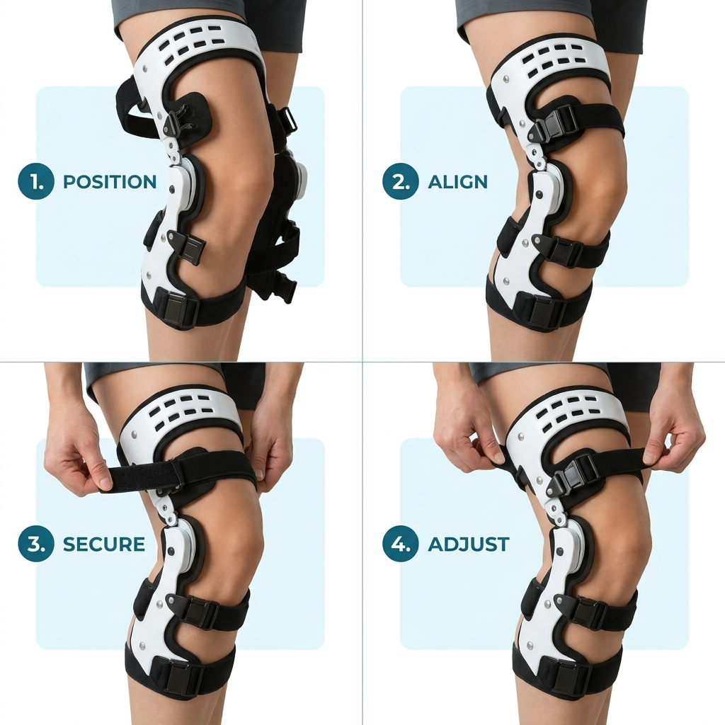 Knee Support Brace – Adjustable Fit, Medial & Lateral Stabilization Design