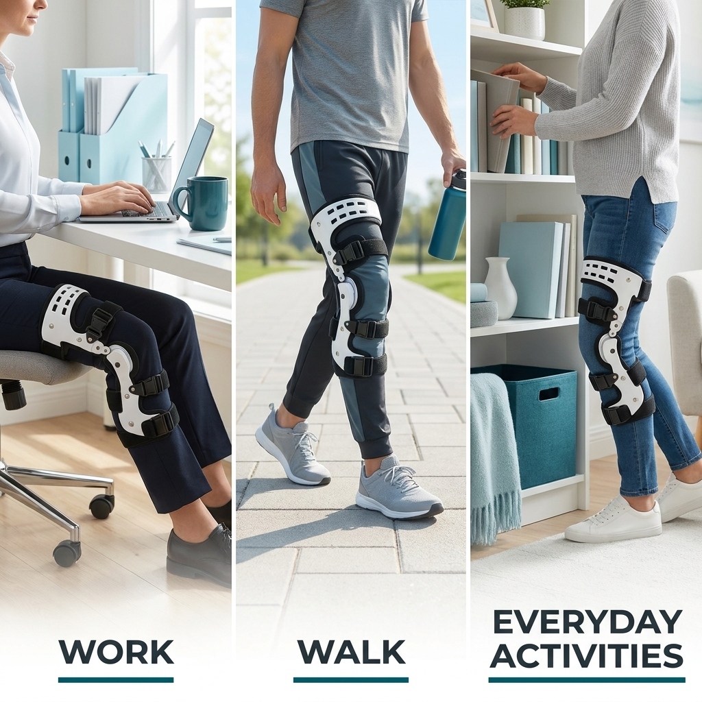 Knee Support Brace – Adjustable Fit, Medial & Lateral Stabilization Design