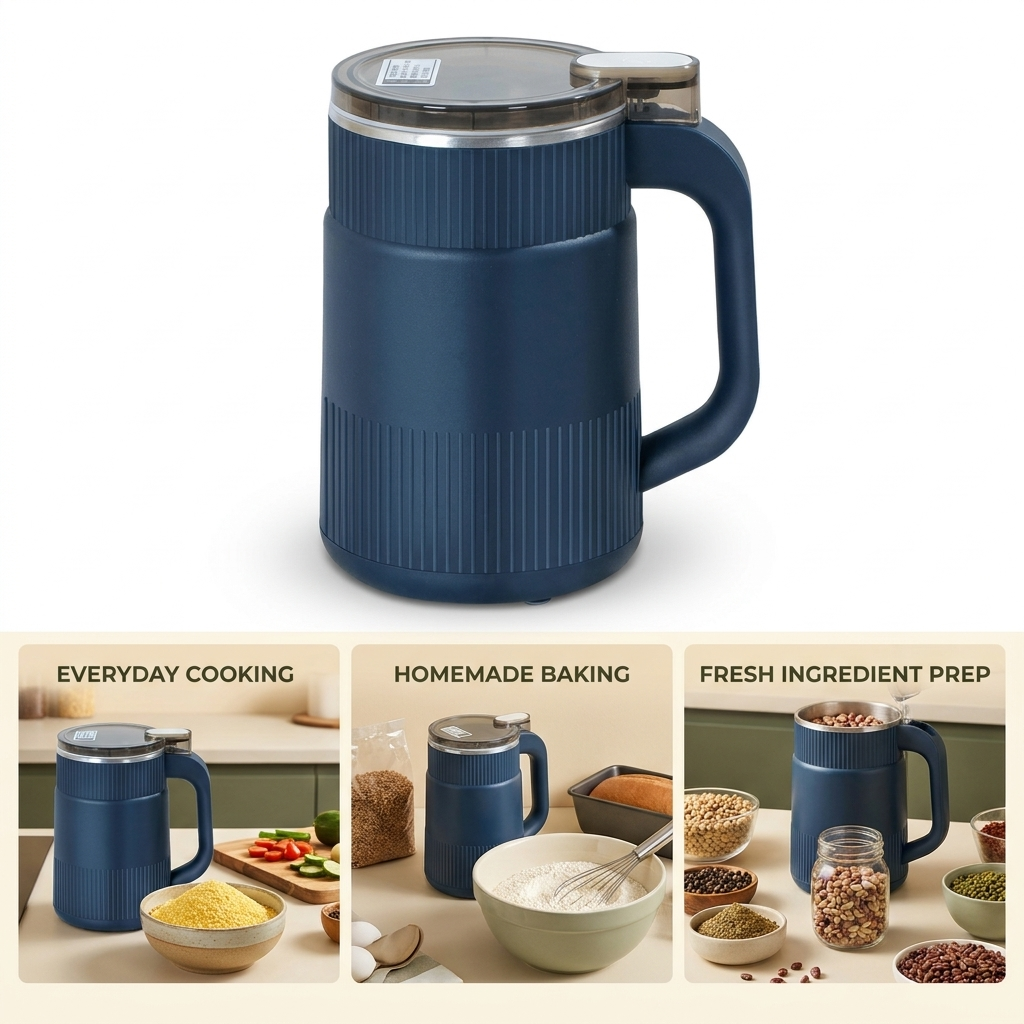 Electric Grain Mill – Stainless Steel Blades & Multi-Grain Grinding