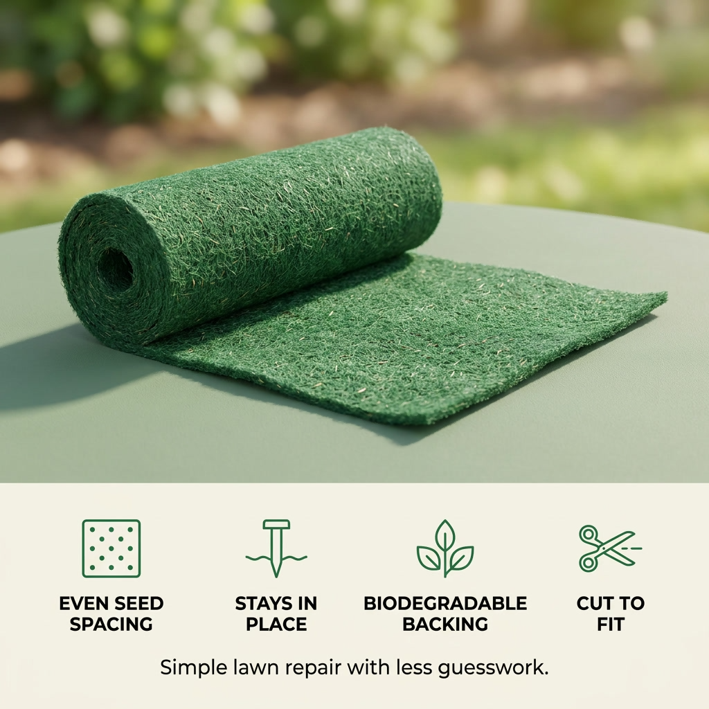Grass Seed Mat 2-Pack – Biodegradable Rolls for Bare Patches
