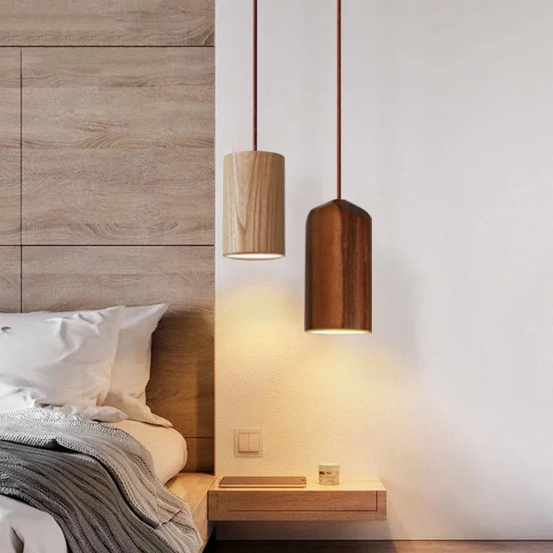 Pendant Lamp – Natural Wood Design with Warm Lighting & Scandinavian Minimalism