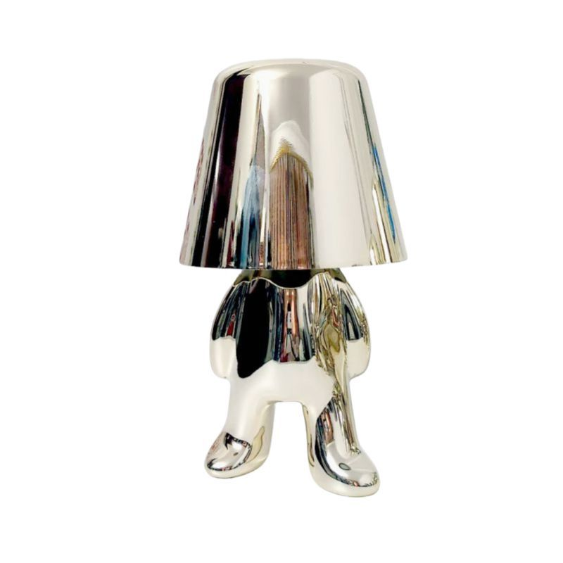 Table Lamp – Modern Thinker-Inspired Resin Design with Warm LED Illumination