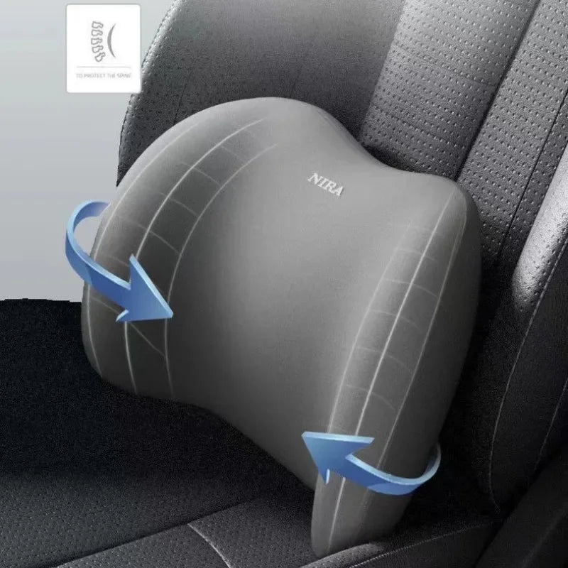Ergonomic Car Cushion Set – Memory Foam Lumbar & Neck Support for Comfortable Driving