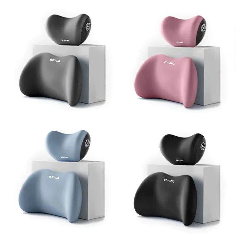 Ergonomic Car Cushion Set – Memory Foam Lumbar & Neck Support for Comfortable Driving