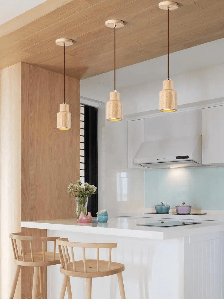 Pendant Lamp – Natural Wood Design with Warm Lighting & Scandinavian Minimalism