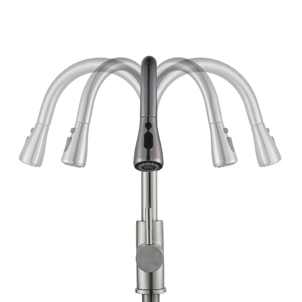 Robinet de cuisine – Bec flexible avec commande à levier unique et construction en laiton durable