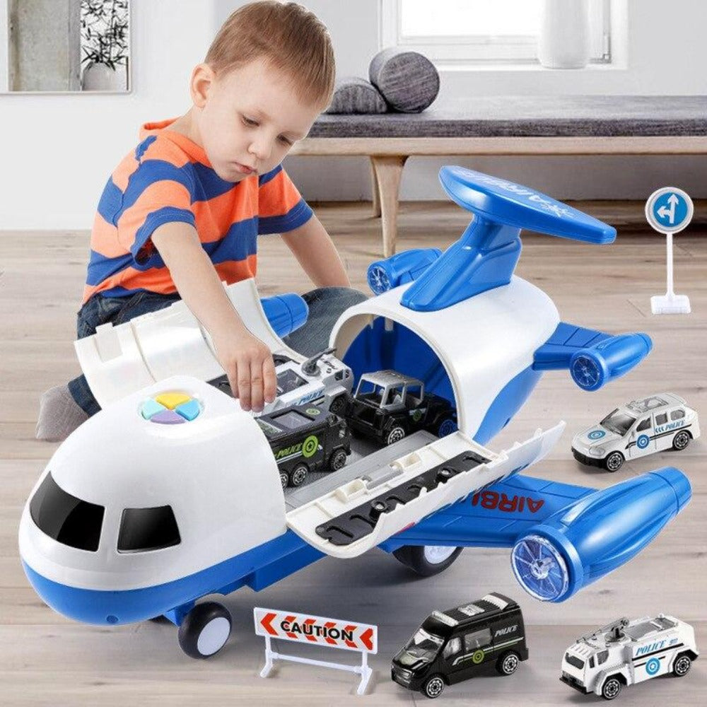 Set de jeu avion pour enfants – Ensemble SkyExplorer de 20 pièces avec avion, véhicules et accessoires