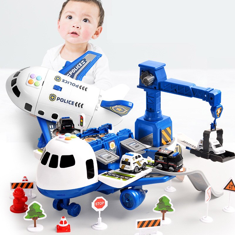 Set de jeu avion pour enfants – Ensemble SkyExplorer de 20 pièces avec avion, véhicules et accessoires