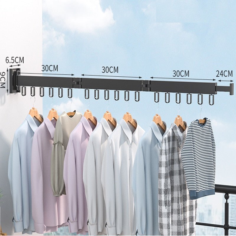 Retractable Wall-Mounted Drying Rack – Space-Saving Foldable Laundry Solution